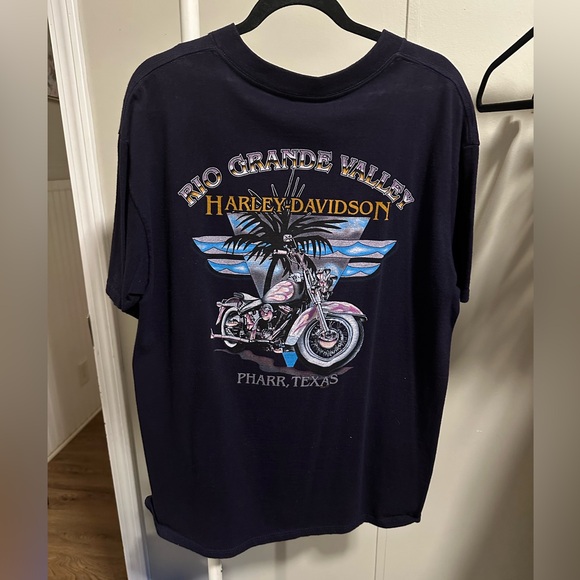 Harley-Davidson Other - Harley Davidson Navy Rio Grande Valley Pharr Texas Shortsleeve Shirt size XL